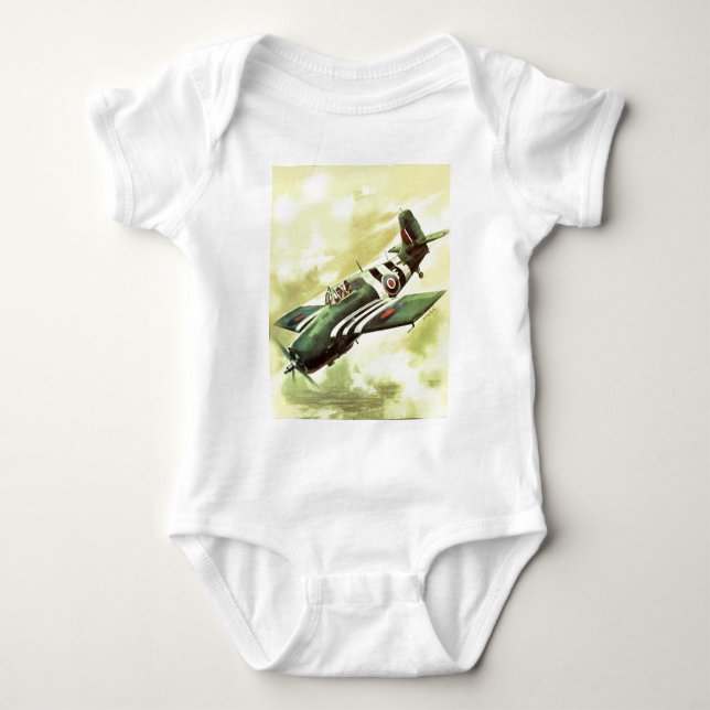 Vintage Airplane Baby Bodysuit (Front)