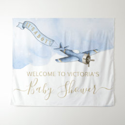 Vintage Airplane Baby Shower Backdrop