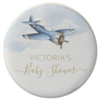 Vintage Airplane Baby Shower Chocolate Covered Oreo