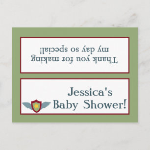 Vintage Airplane Baby Shower Goody Bag Toppers Invitation Postcard