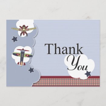 Vintage Airplane Baby Shower Thank You by mybabybundles at Zazzle