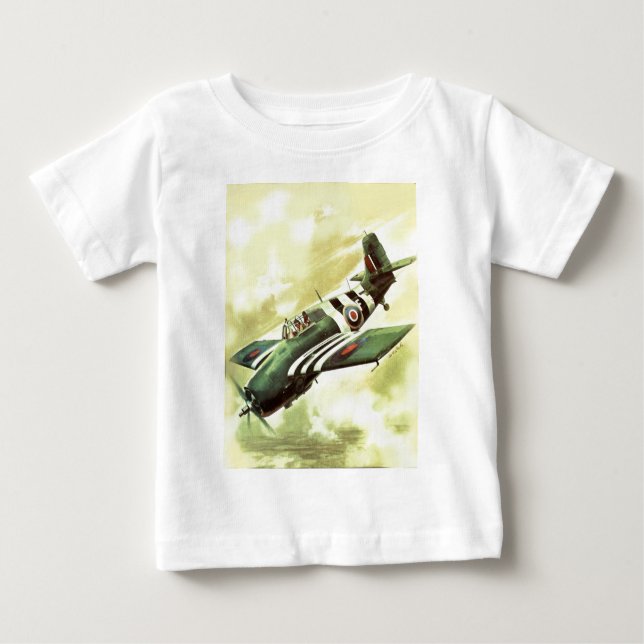 Vintage Airplane Baby T-Shirt (Front)