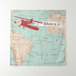 Vintage Airplane Birthday/baby Shower Banner Tapestry at Zazzle