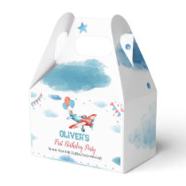 Vintage Airplane Birthday Favor Box