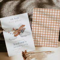 Vintage Airplane Birthday Invitation | Plane