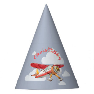 Vintage Airplane Birthday Party Hat