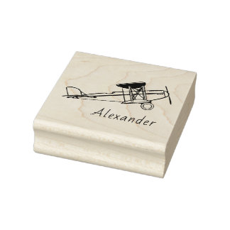 Vintage Airplane Boy Name Stamp