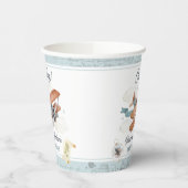Vintage Airplane Boy Travel Baby Shower Paper Cups | Zazzle
