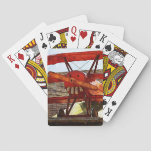 Vintage Airplane by Shirley Taylor Poker Cards