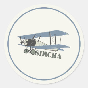 Vintage airplane  classic round sticker