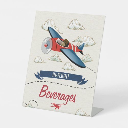 Vintage Airplane Drinks Party Sign