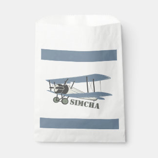 Vintage airplane favor bag