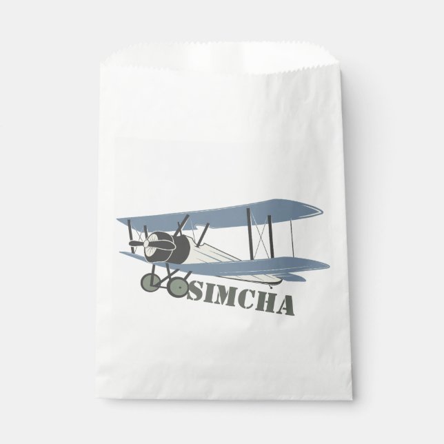 Vintage Airplane Favor Bags (Front)