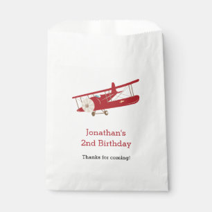 Vintage Airplane Favor Bags (Personalized)