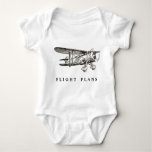 Vintage Airplane, Flight Plans Baby Bodysuit at Zazzle