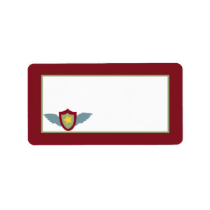 Vintage Airplane Mailing Address Label