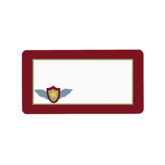 Vintage Airplane Mailing Address Label (Front)