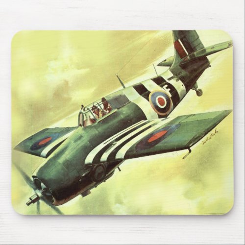 Vintage Airplane Mouse Pad