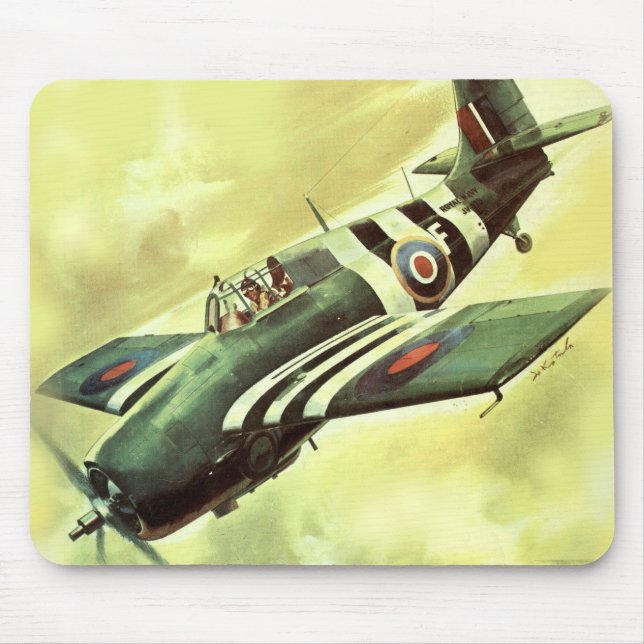 Vintage Airplane Mouse Pad (Front)