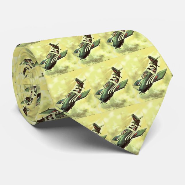 Vintage Airplane Neck Tie (Rolled)