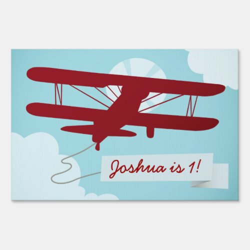 Vintage Airplane Party Sign