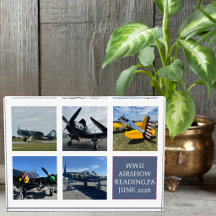 Vintage Airplane Photo Collage and Text Fun Custom