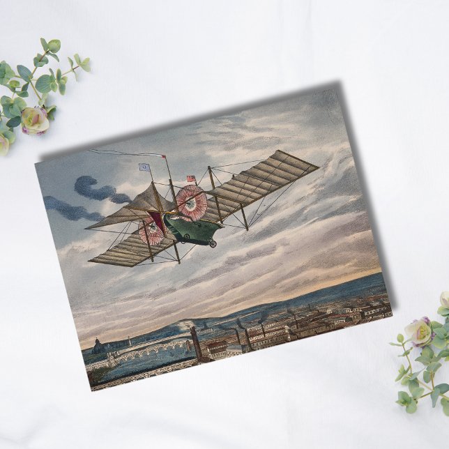Vintage Airplane photo, Cool Aviation Birthday Postcard (Creator Uploaded)