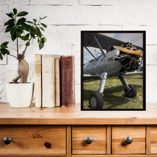 Vintage Airplane Photo for Pilot Aviation Poster