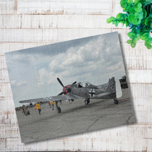 Vintage Airplane Photo Pilot Dad Birthday Aviation Jigsaw Puzzle