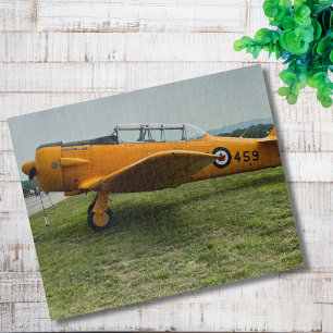 Vintage Airplane Photo Pilot Dad Birthday Aviation Jigsaw Puzzle