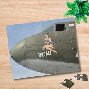 Vintage Airplane Photo Pilot Dad Birthday Aviation Jigsaw Puzzle