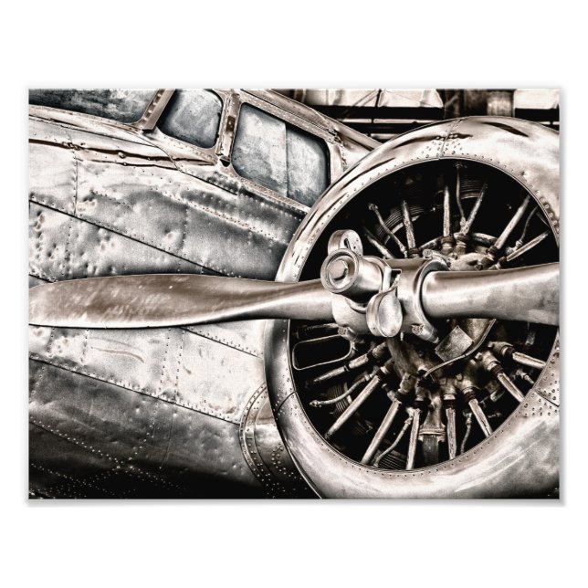 Vintage Airplane Photo Print (Front)
