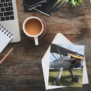Vintage Airplane Photo Retirement Aviation Pilot Postcard
