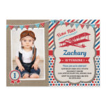 Vintage Airplane Pilot Birthday Party Invite Vintage Airplane Pilot Birthday Party Invite