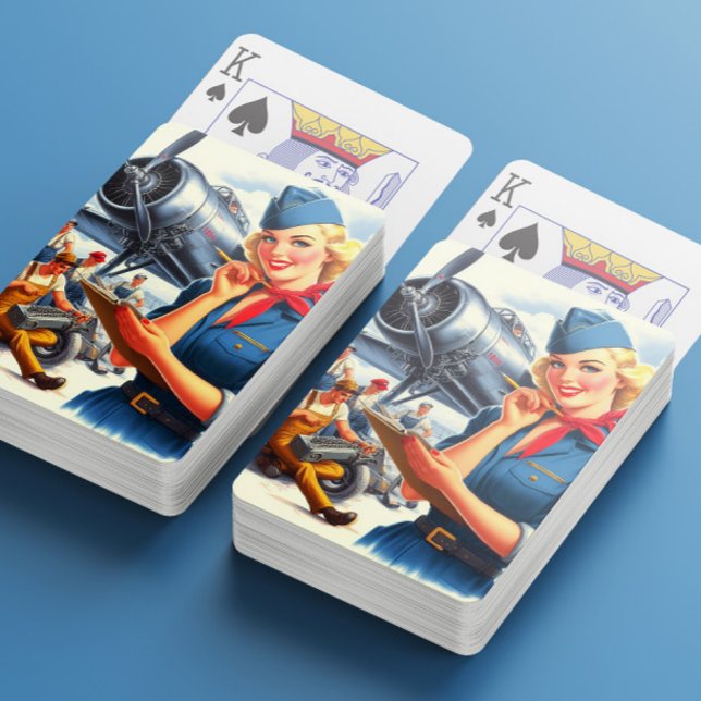 Vintage Airplane Pin-up Poker Cards (Creator Uploaded)