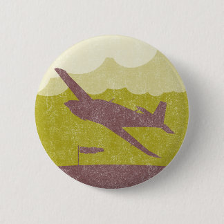 Vintage Airplane Pinback Button