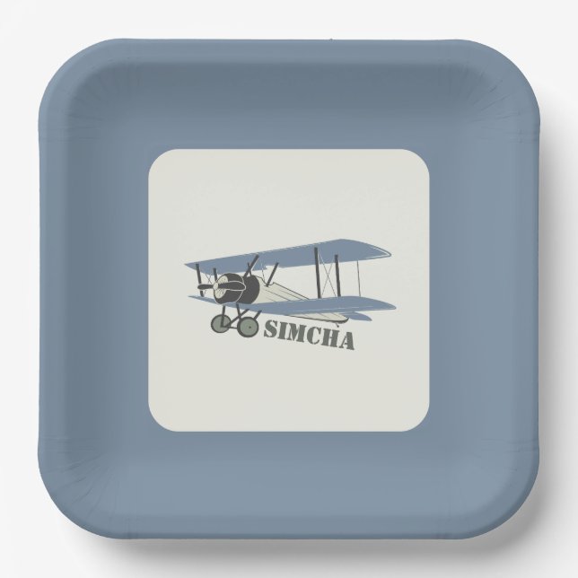 Vintage airplane plate (Front)