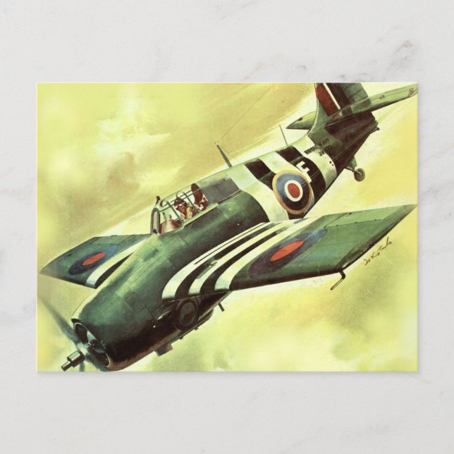 Vintage airplane postcard (Front)