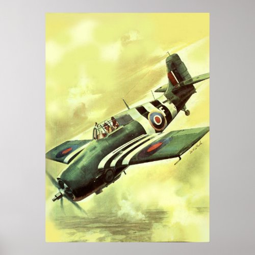 Vintage Airplane Poster