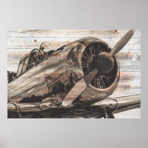 vintage airplane poster