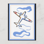 Vintage Airplane Print Postcard at Zazzle