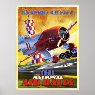 Vintage airplane racer poster