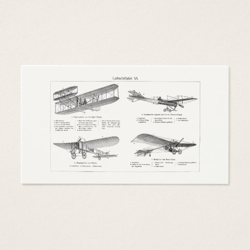 Customizable Vintage Airplane Retro Old Biplane Antique Planes Business Card