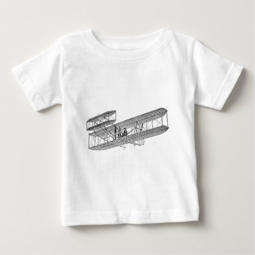 Vintage Airplane Retro Old Biplane Plane Biplanes Baby T_Shirt