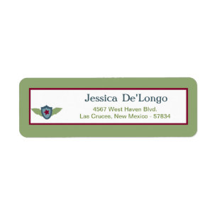 Vintage Airplane Return Address Label