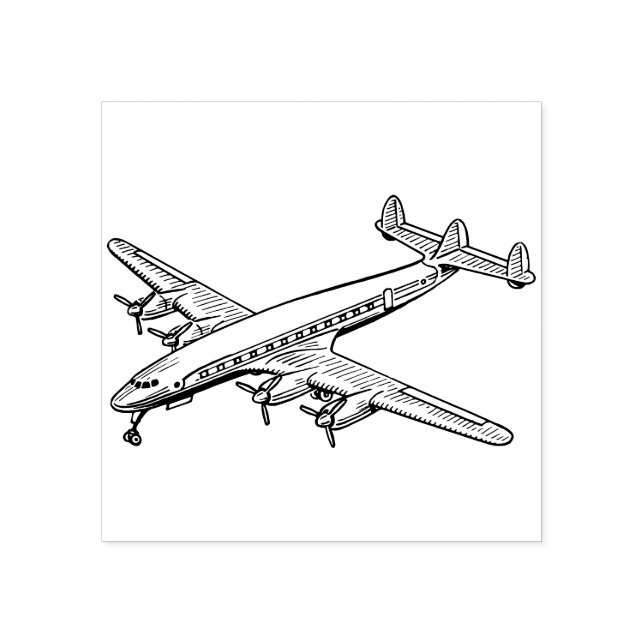Vintage airplane rubber stamp (Imprint)