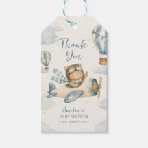 Vintage Airplane Teddy Bear Baby Shower