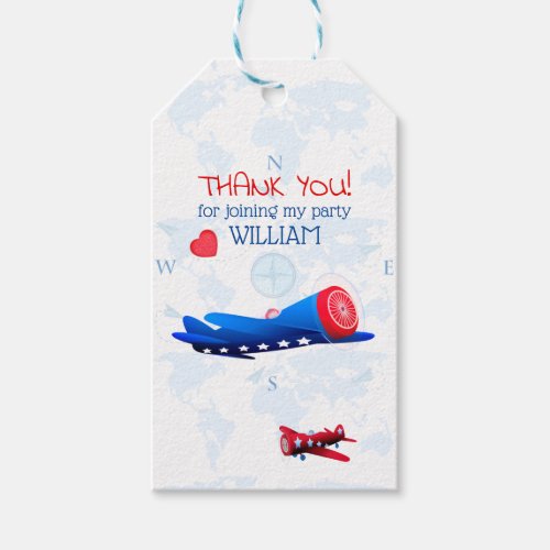 Vintage Airplane Thank You Birthday Party