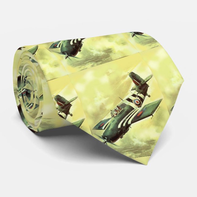 Vintage Airplane Tie (Rolled)