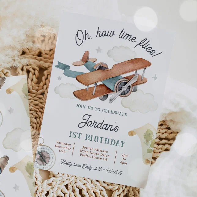 vintage birthday invitation template